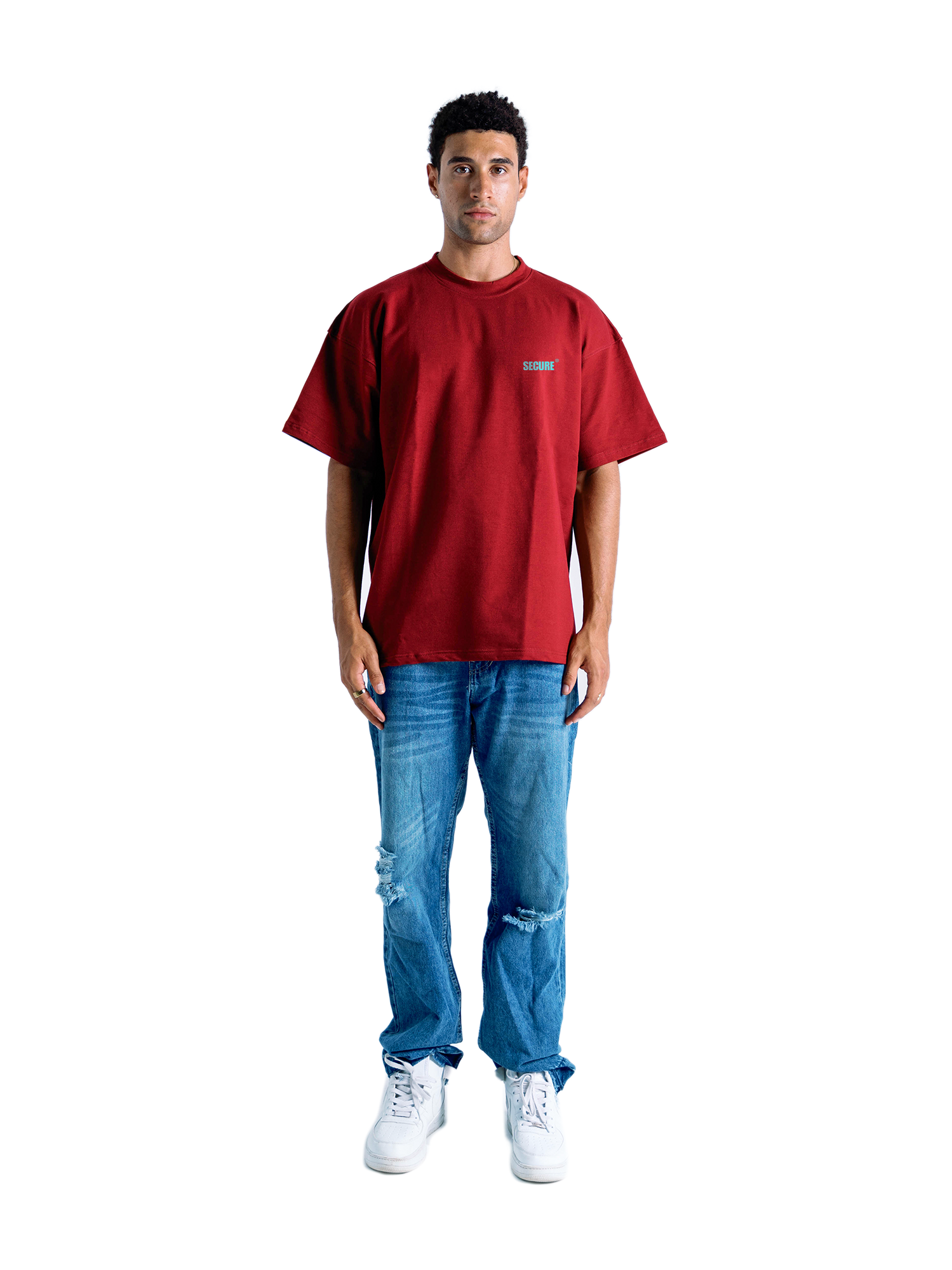 BRICK RED SECURE ICON TEE