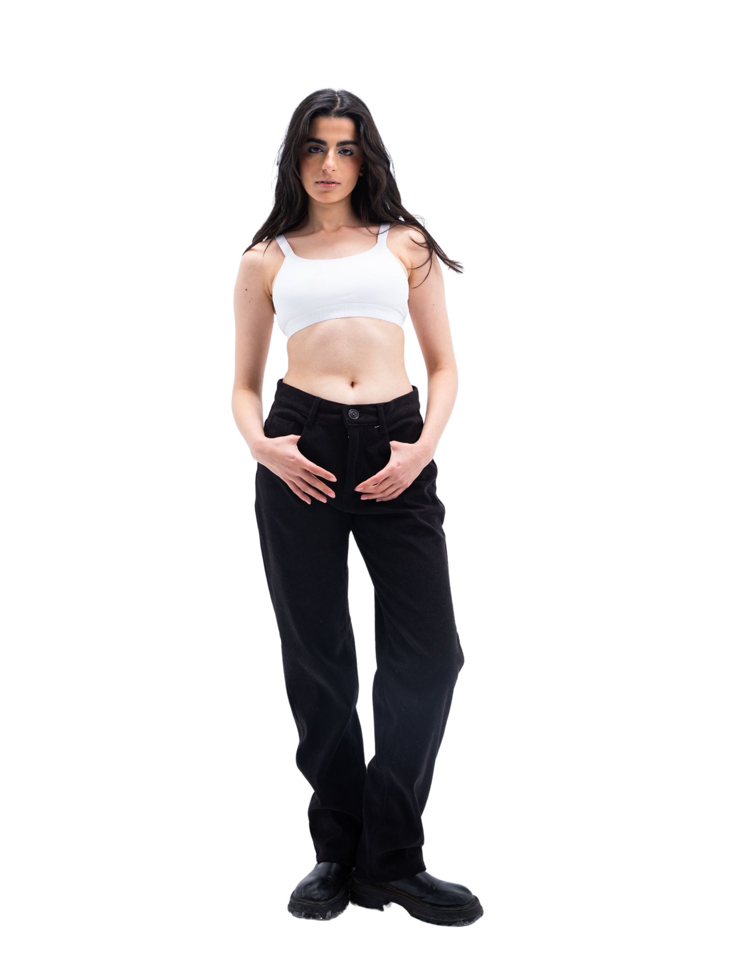 BLACK CORDUROY PANTS UNISEX