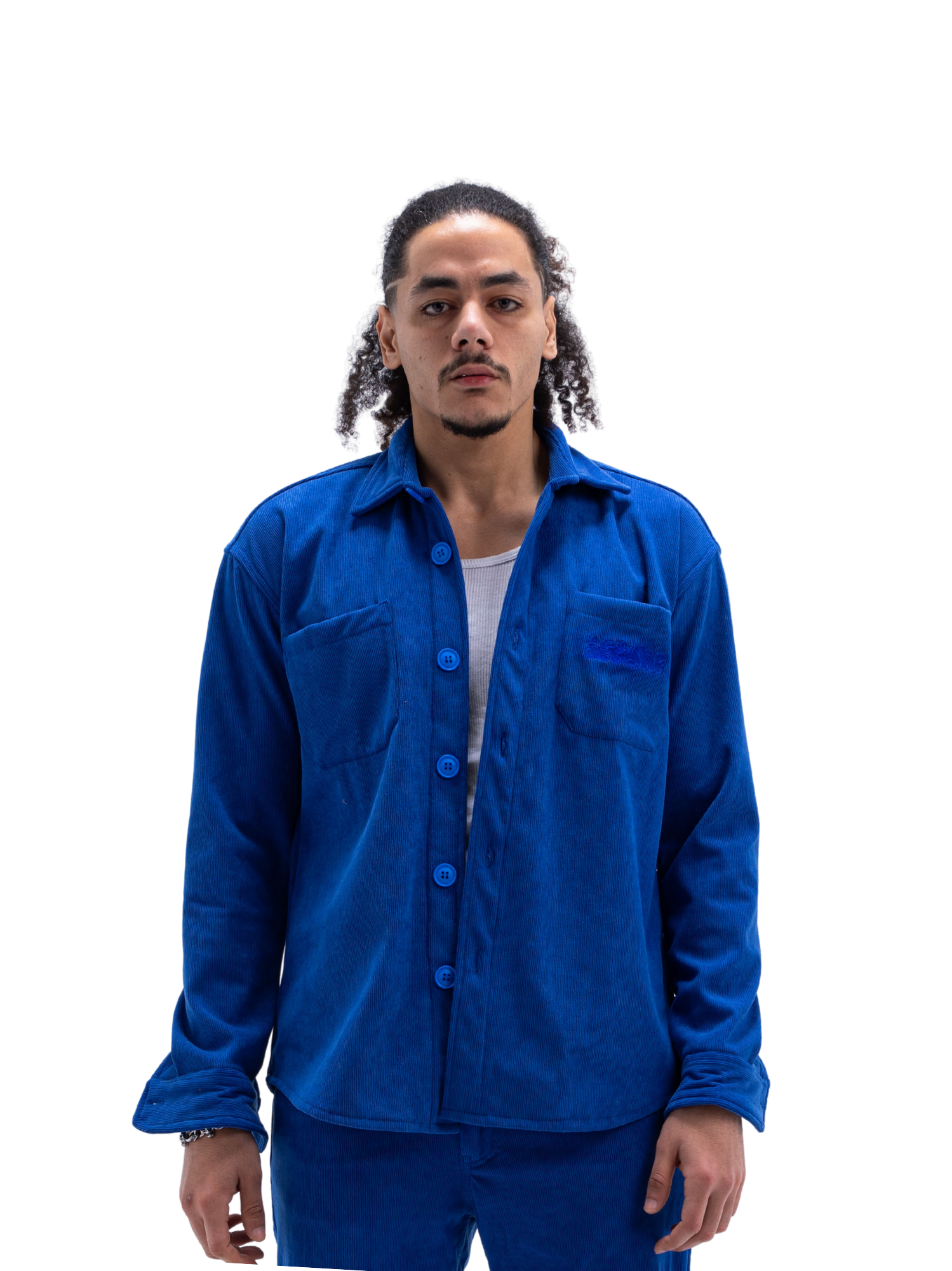 Shirt COBALT BLUE CORDUROY SHIRT UNISEX