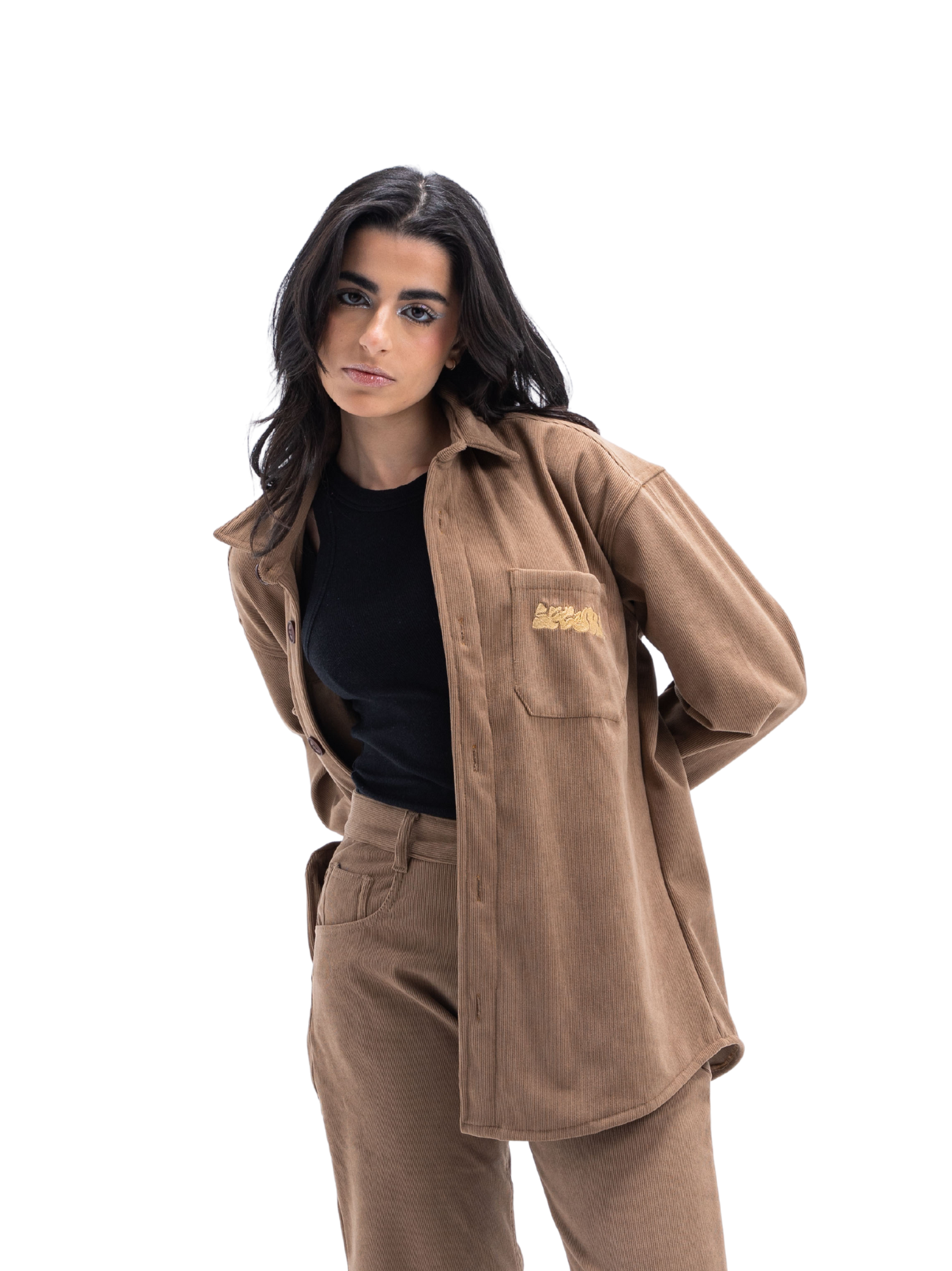 TOBACCO BROWN CORDUROY SHIRT UNISEX